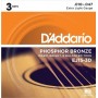 D'ADDARIO EJ15-3D - 3 комплекта струн для акустической гитары